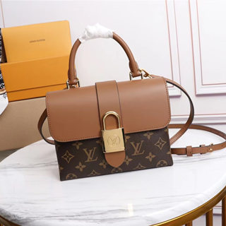 LV 路易威登顶级原单包包手袋Locky BB手袋采用Monogram帆布