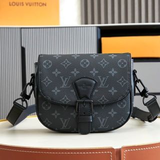 M47060老花黑皮 Montsouris小号男款邮差包