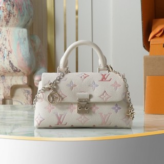 M25596 米白渐变色 全皮链条手提包